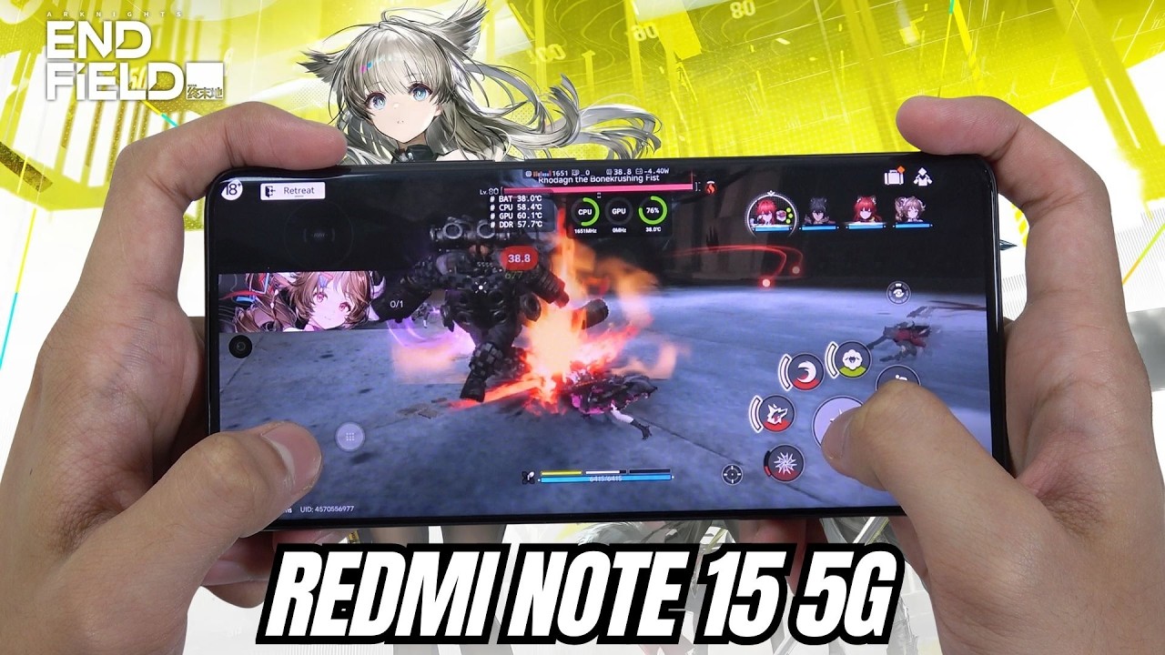 Redmi Note 15 5G Test Game Arknights Endfield | Snapdragon 6 Gen 3 Gaming