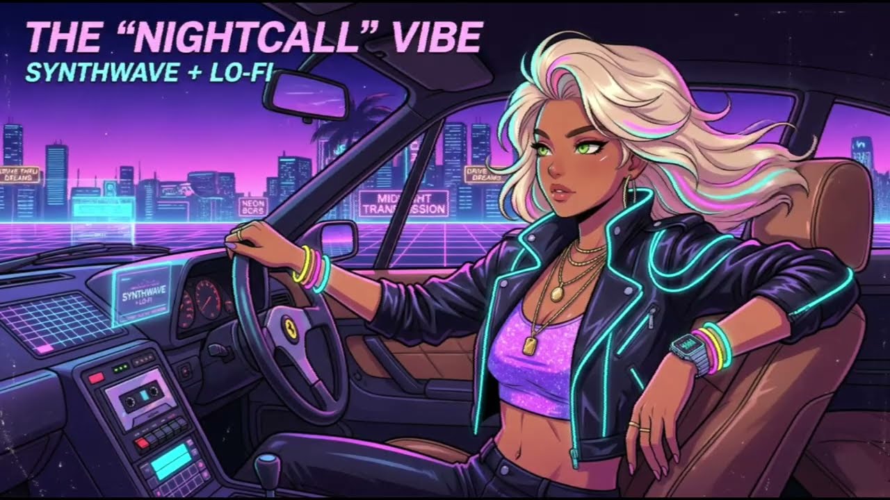 Lofi Kogal 🌙 Neon Ghost &mdash; Night Drive LoFi Beat to Study / Relax