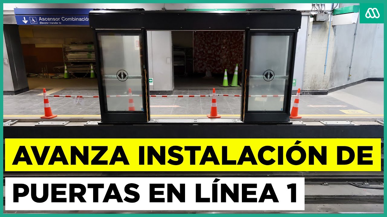 Así luce la primera puerta de seguridad instalada en los andenes de Línea 1 del Metro de Santiago