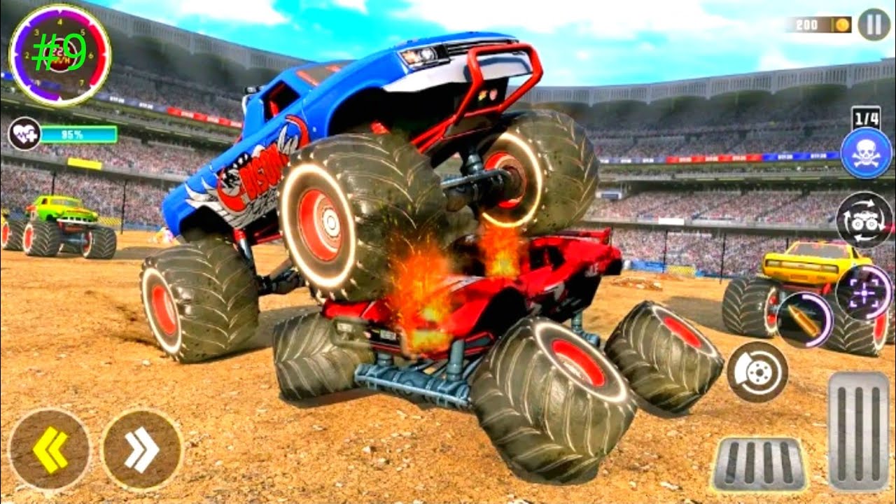 Monster Truck Derby stunt game 2025 | Monster Truck war | war monster truck | #9 | Level paar 