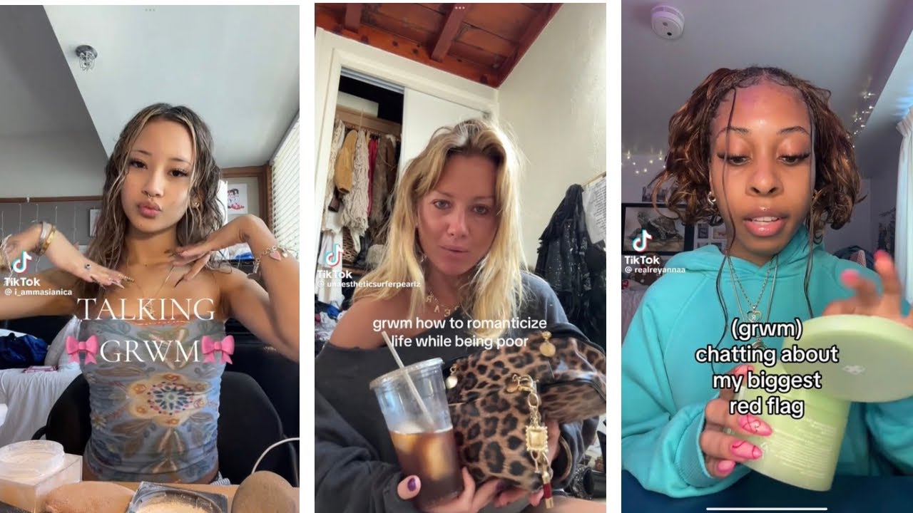 GRWM TIKTOK COMPILATION 💕