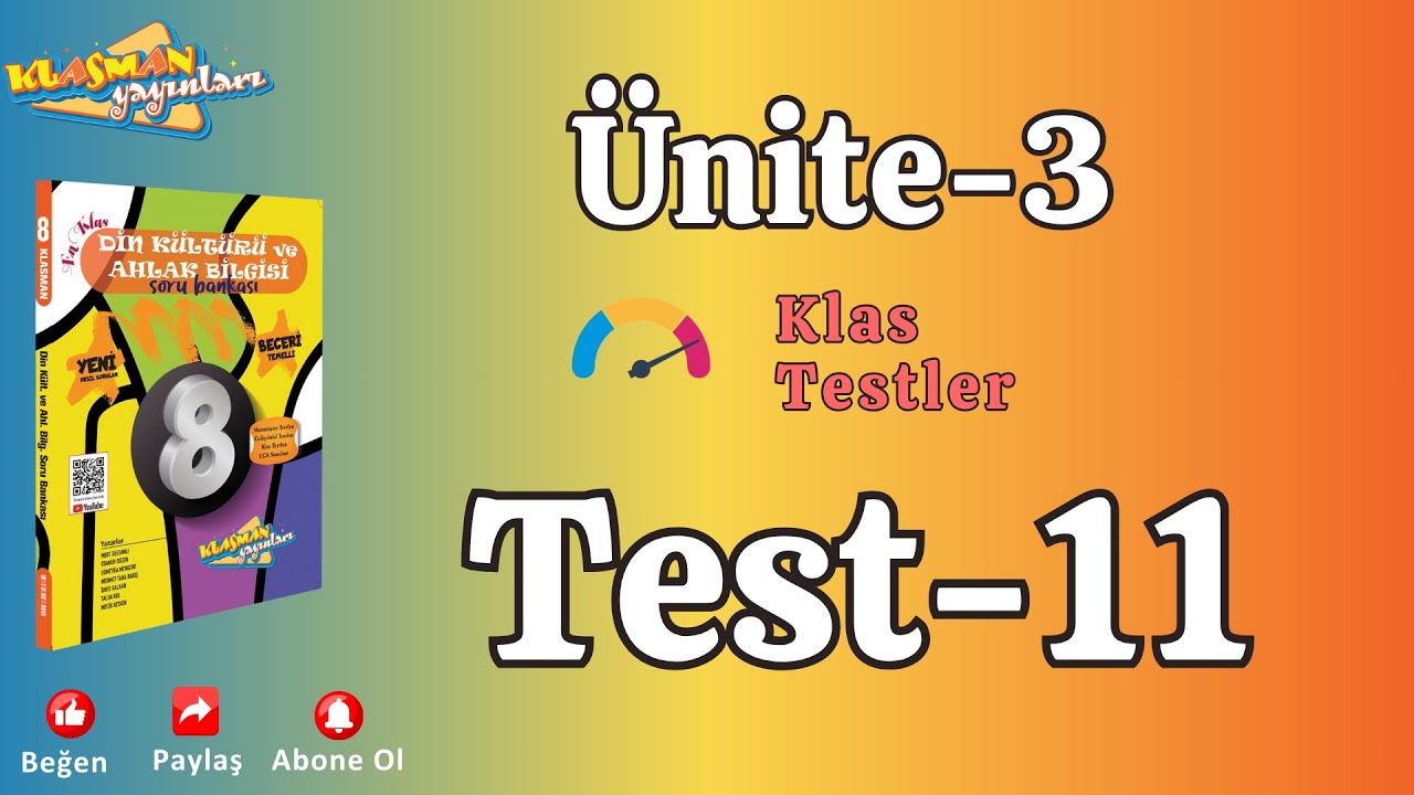 ÜNİTE-3:Din ve Hayat -Test-11