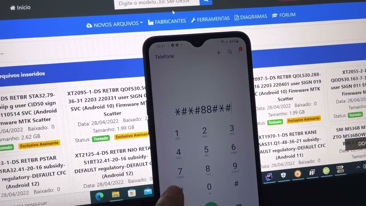 Novo c&oacute;digo de servi&ccedil;o Samsung para teste de Hardware (LCD, Audio, Sensores e outros)