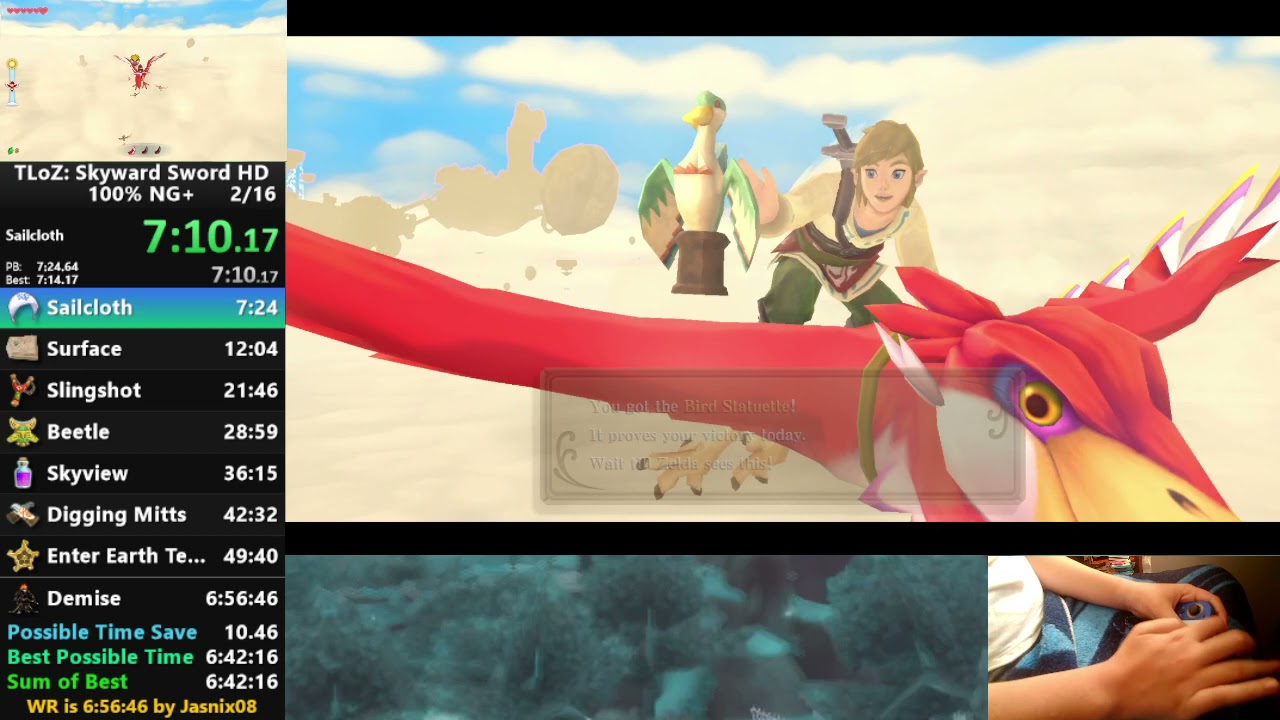 Skyward Sword HD 100% NG+ Speedrun in 6:46:35