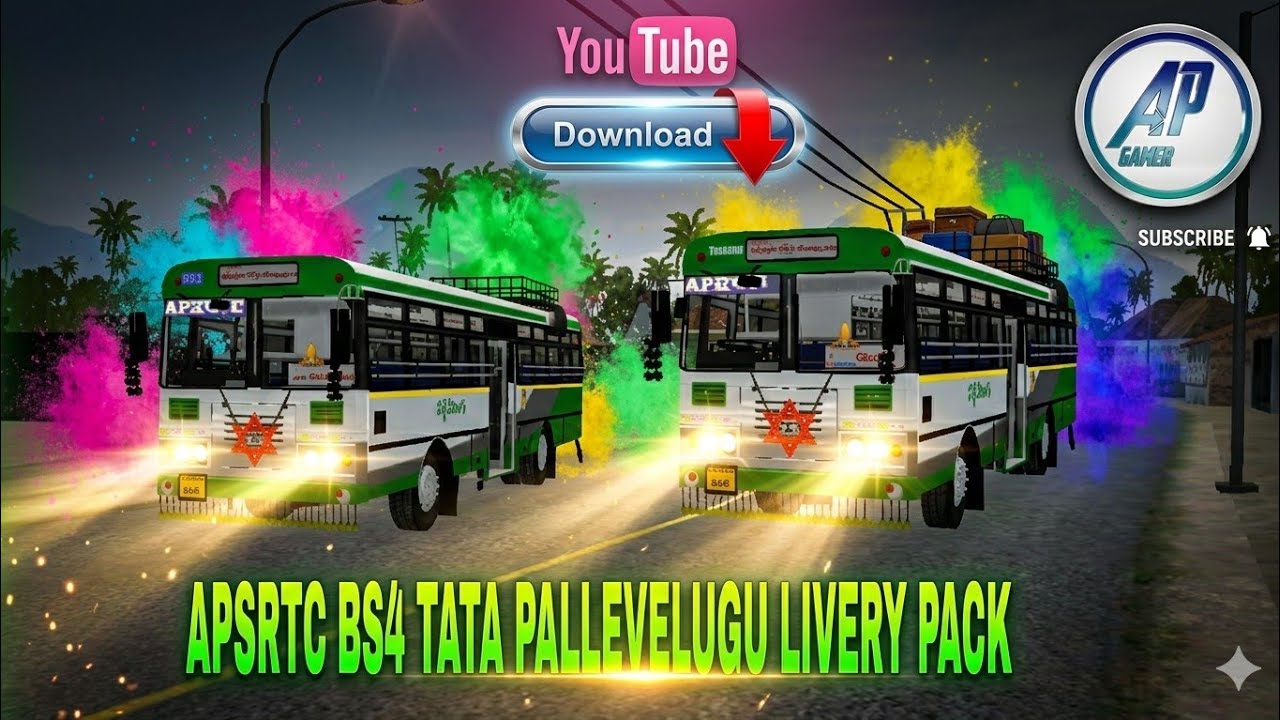 🥰😊💗Grand release APSRTC tata bs4 pallevelugu #pallevelugu #busmodlivery #bussid 