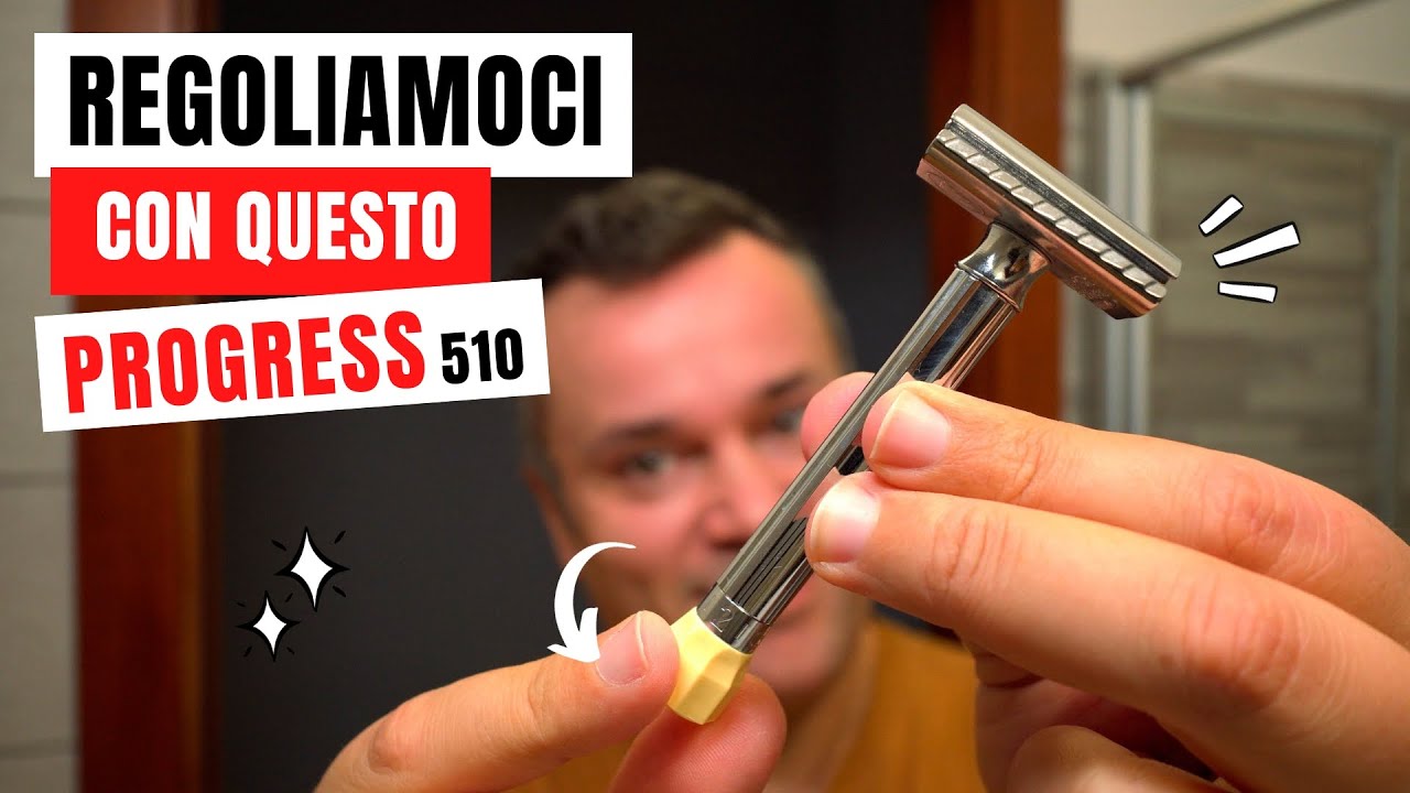 Rasoio di Sicurezza Regolabile Progress 510 con Sapone da Barba Santorini di A&E