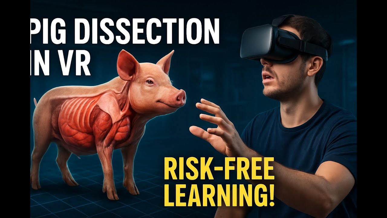 Pig Dissection in VR: Simulating, Risk-Free Anatomy Learning. #3danimation #vr #labexperiments