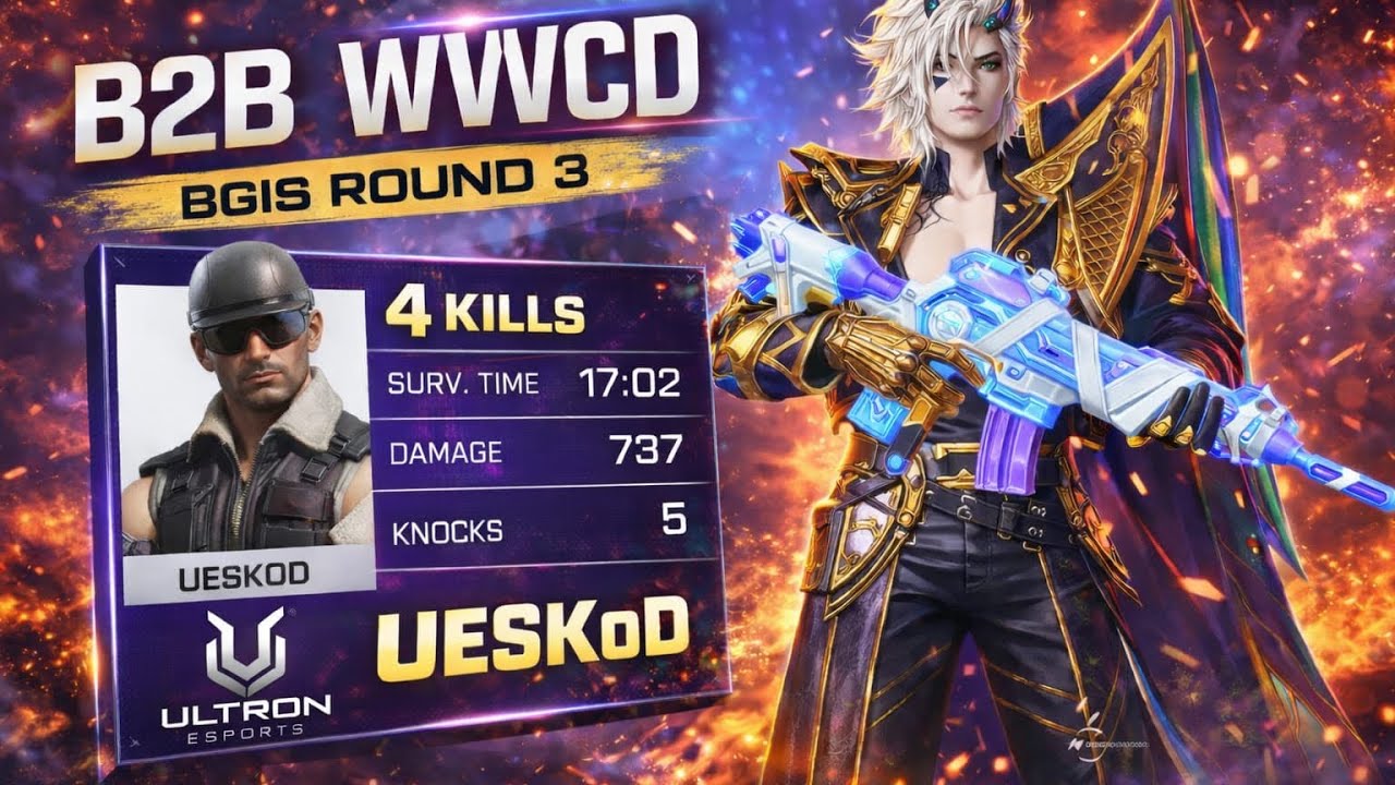 46 points in 2 matches in BGIS R3 | R3 done✅ | Ultron eSports 