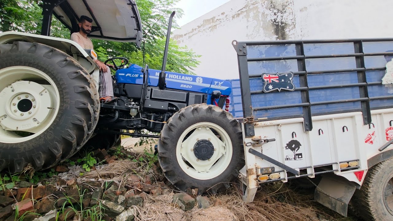 Ajj dove new holland 5620 te music system lagg van shri chamkaur sahib gye#newholland5620