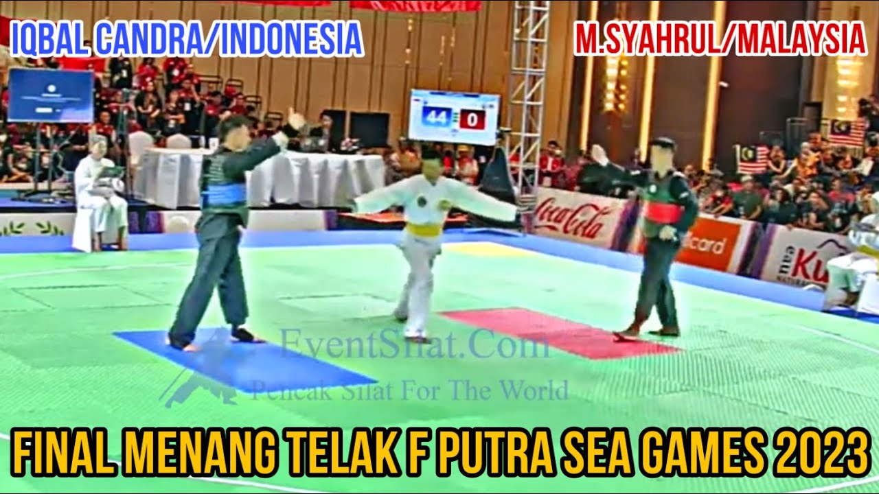 Final Menang Telak Iqbal Candra/Indonesia vs M.Syahrul/Malaysia - Sea Games Pencak Silat 2023