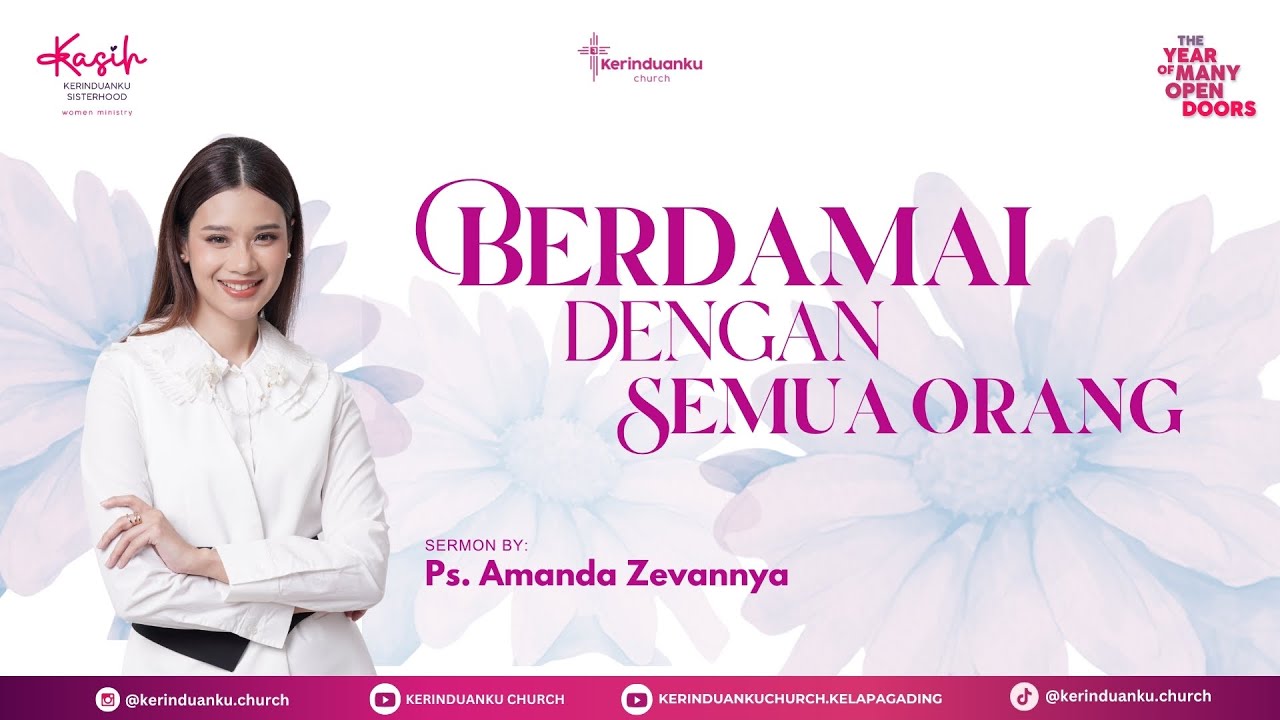 Ps. Amanda Zevannya "Berdamai dengan Semua Orang" | Women Ministry - (29 Juli 25 - 11.00)