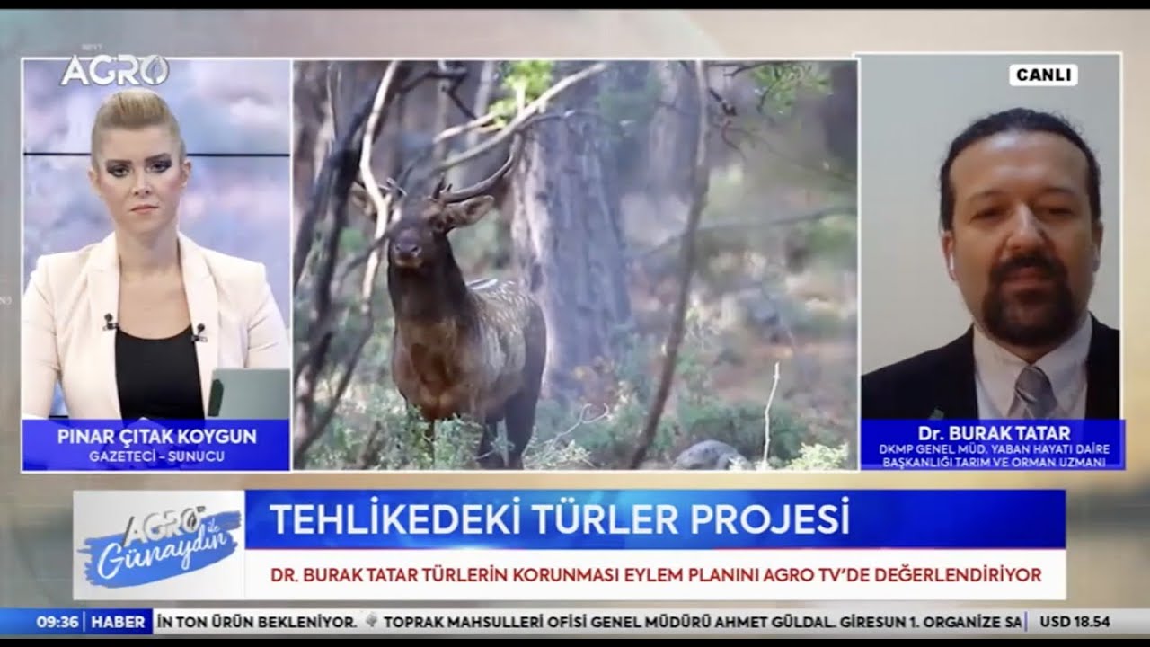 Tehlikedeki Türler Projesini Dr. Burak Tatar AGROTV'de anlatıyor.