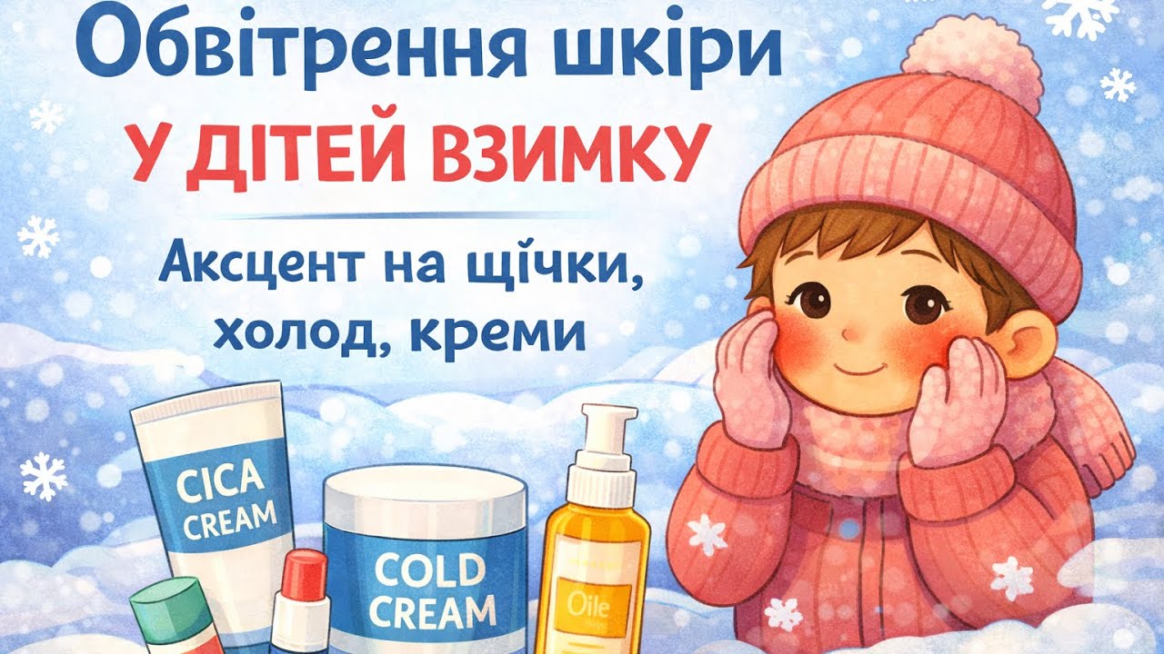 Обвітрення шкіри у дітей взимку: як захистити щічки та обрати крем