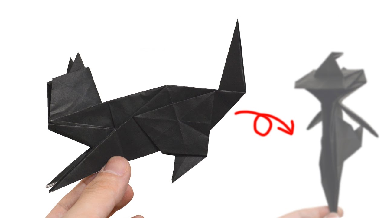 【変形折り紙】化け猫 Origami Magical Cat