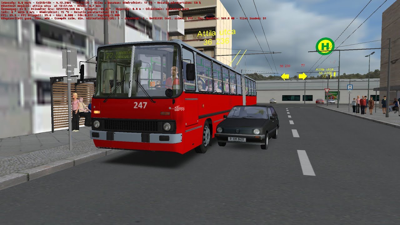 Omsi 2 Ikarus 280T GVM Grundorf Hungária V1.5.5 77- es járat
