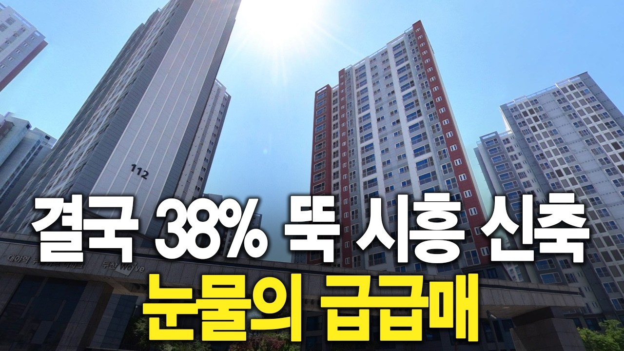 결국 38% 뚝 시흥 신축 눈물의 급급매