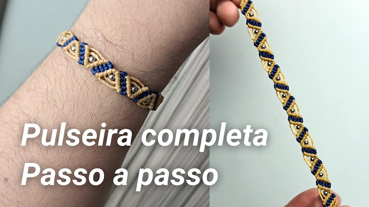 Pulseira de Macramê para iniciantes - TUTORIAL
