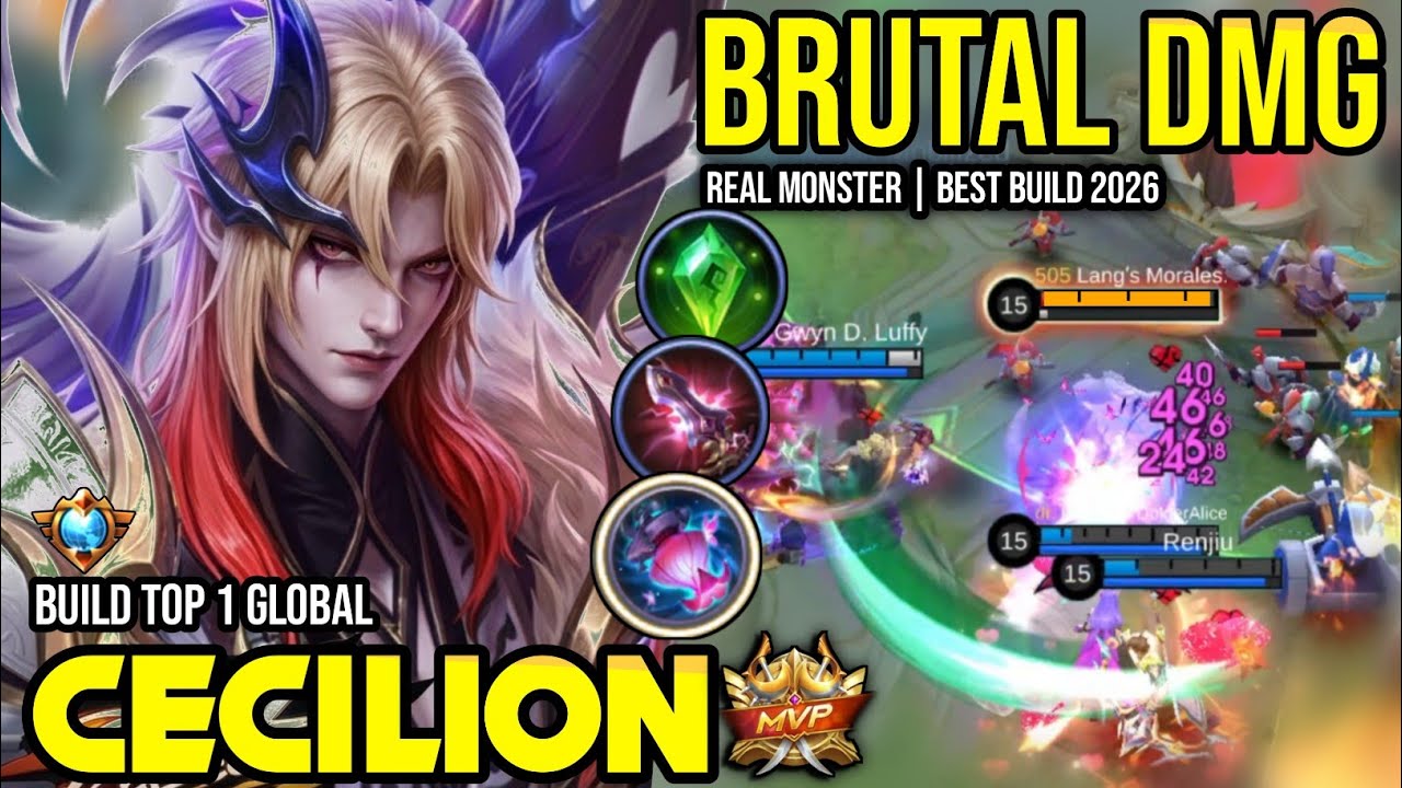 CECILION BEST BUILD 2026 | BUILD TOP 1 GLOBAL CECILION GAMEPLAY | MOBILE LEGENDS✓