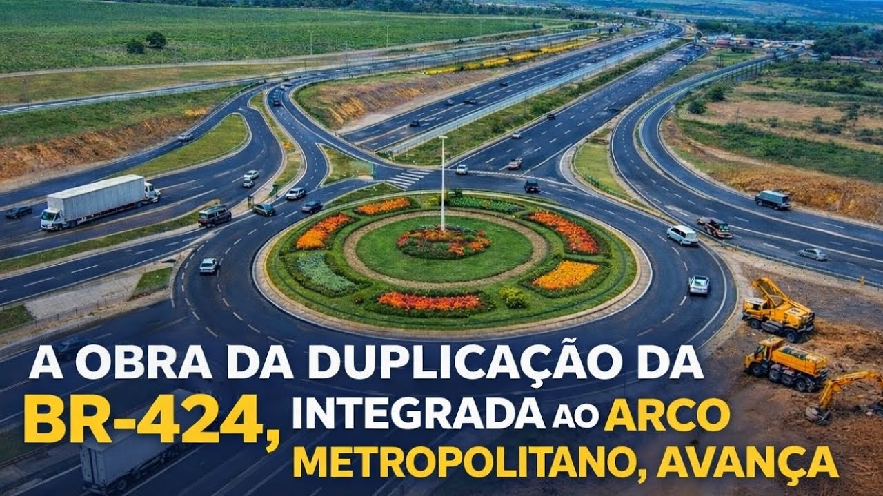 🚧 OBRA AVANÇA RÁPIDO! Duplicação da BR-424 com Arco Metropolitano SURPREENDE