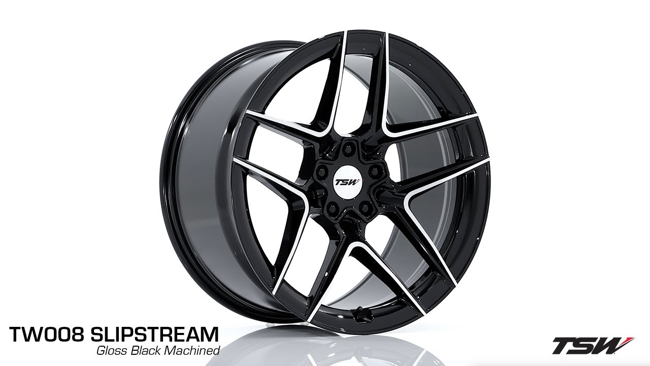 TSW TW008 SLIPSTREAM | 20X10.5 | GLOSS BLACK MACHINED