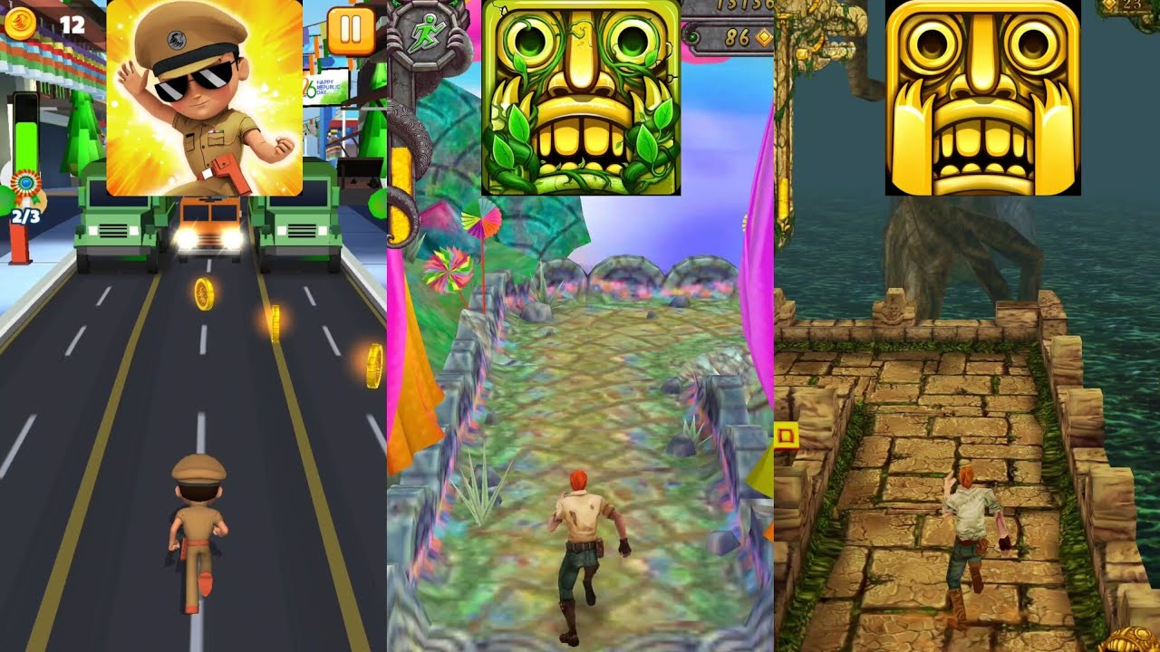 Little Singham 🆚 Temple Run 2 🆚 Temple Run New Update