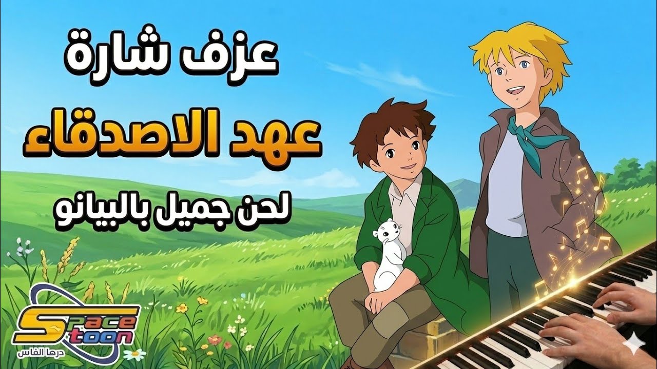 عزف اغنية عهد الاصدقاء بالبيانو مع الكلمات | 3ahd al asdika2 piano