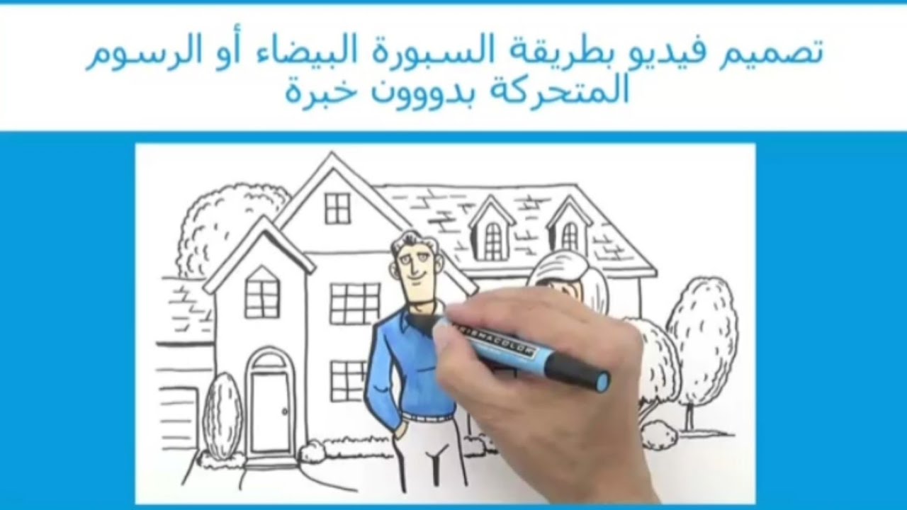 تصميم فيديو بطريقة السبورة البيضاء أو الرسوم المتحركة بدوون خبرة💫👍