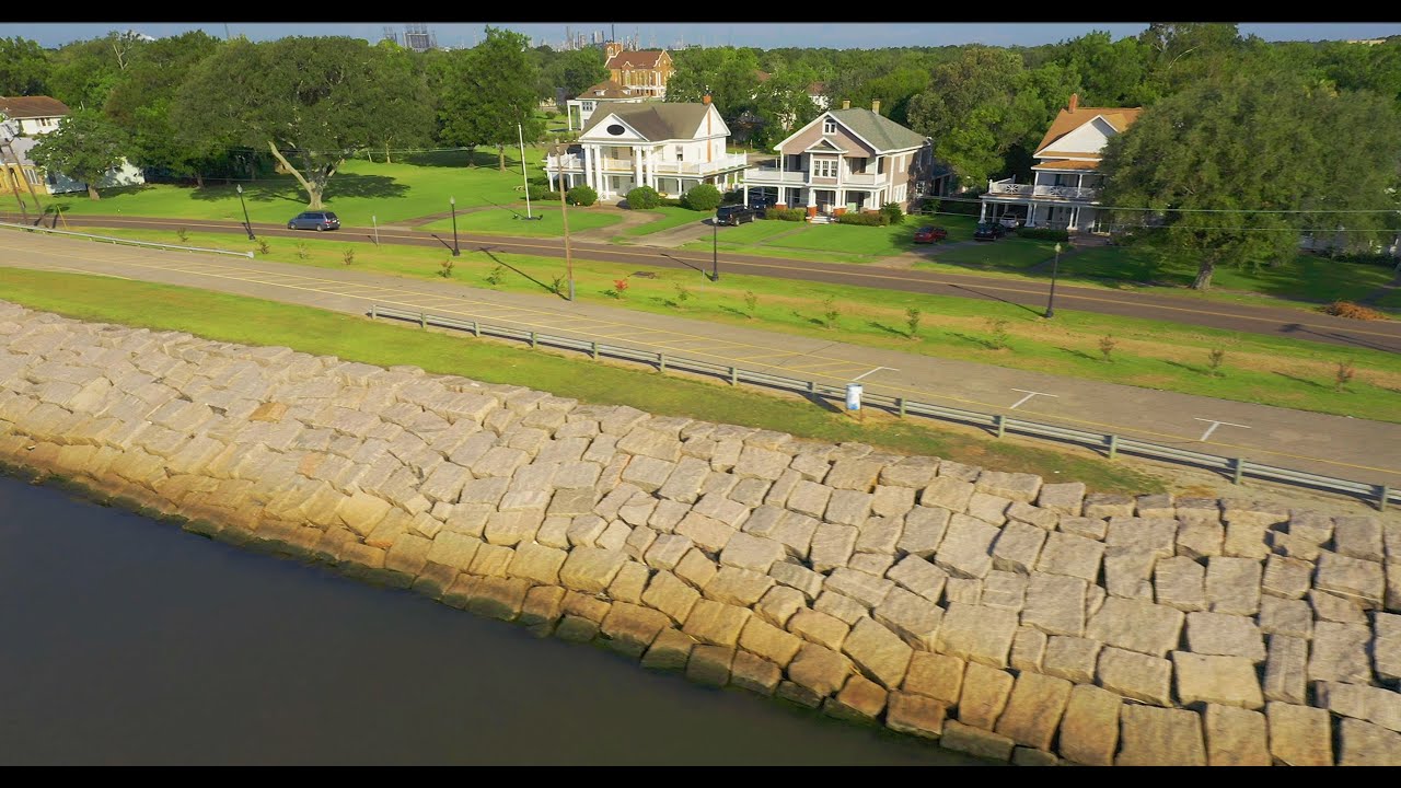 4K Port Arthur Seawall by Drone. June 2022. Mavic 2 Pro.