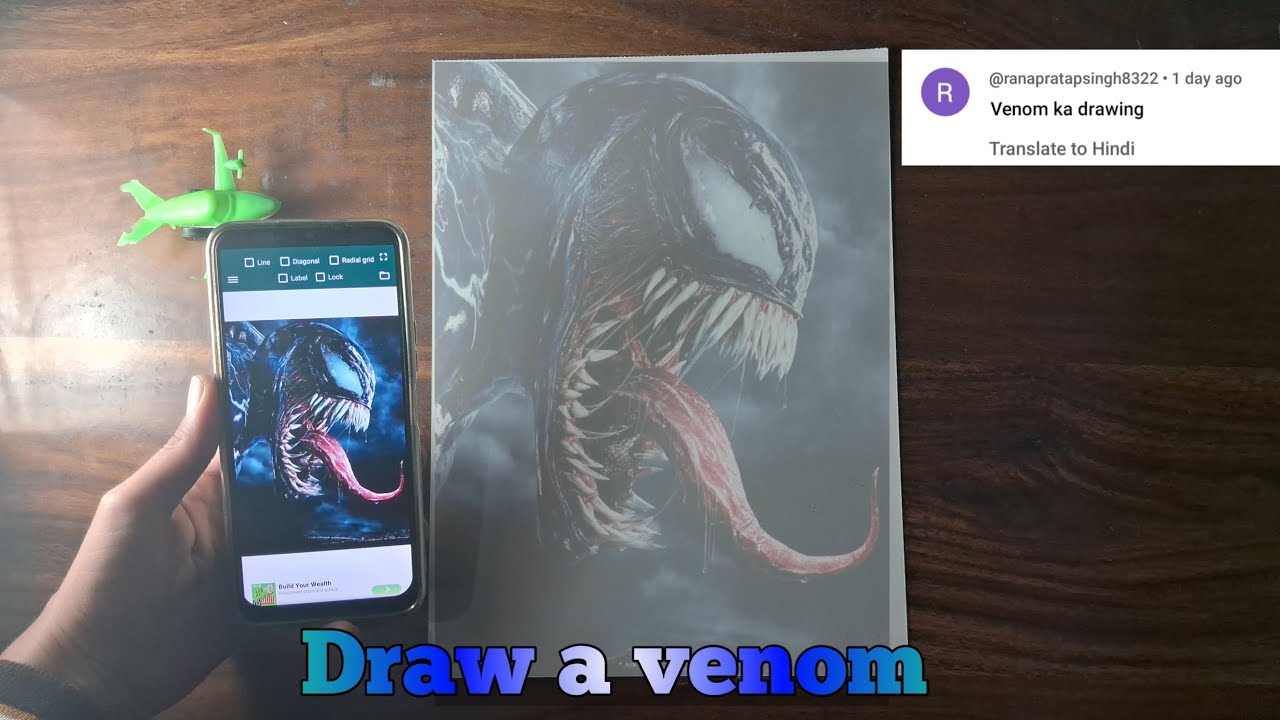 How to draw a venom//step by step//outline tutorial: