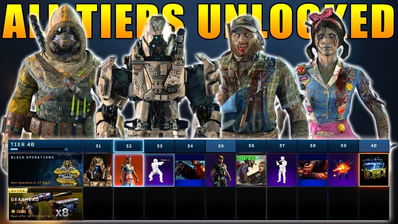 Black Ops 4: Operation Apocalypse Z All 40 Tiers Unlocked (New Black Market)