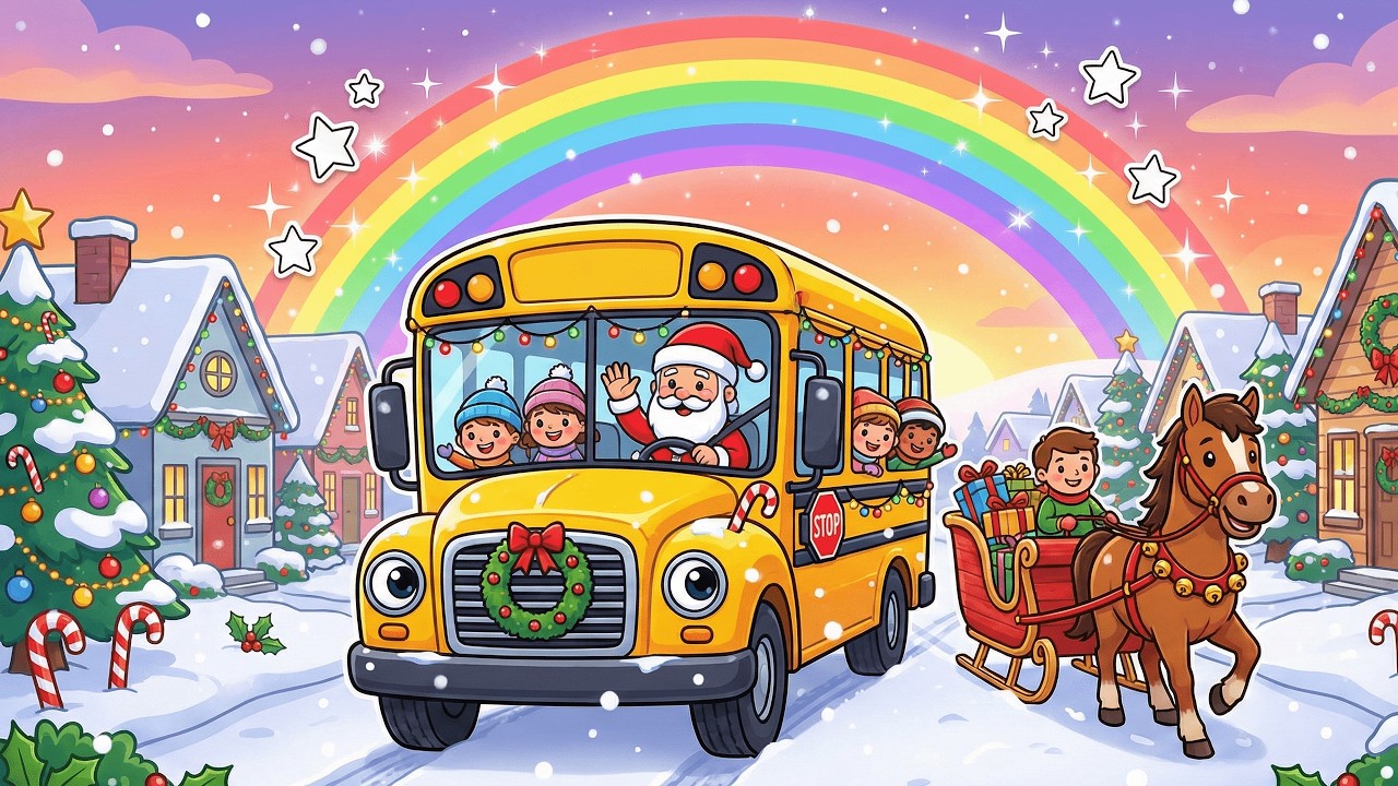 Wheels on the Bus + Jingle Bells - Nursery Rhymes & Kids Songs | Jingle Bells Song