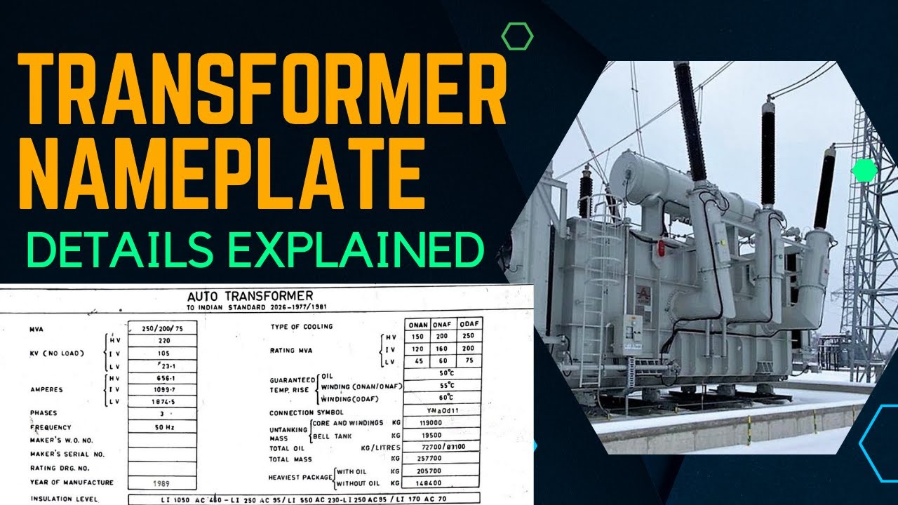 Transformer Nameplate Details| Power Transformer