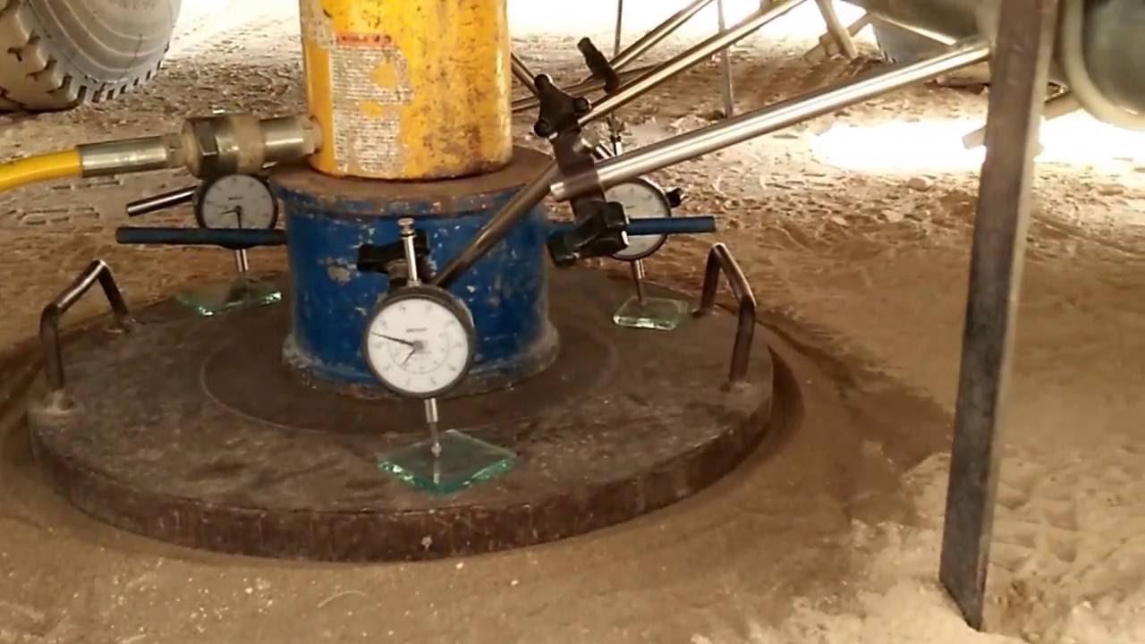 Plate load test set up