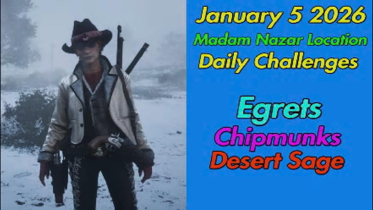 RDR2 Online Daily Challenges Madam Nazar Location January 5 2026 
