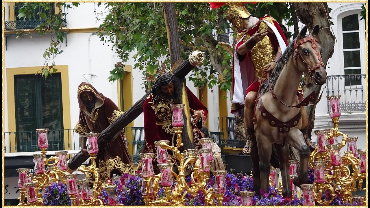 4K - TRES CAÍDAS DE TRIANA EN EL BARATILLO SEMANA SANTA DE SEVILLA 2025