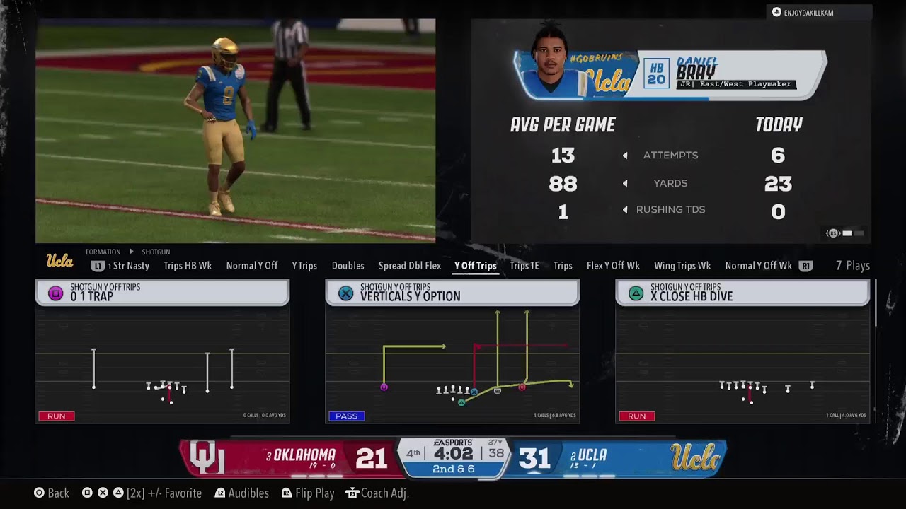 NCAA 26 Online Dynasty Gameplay: Fiesta Bowl Oklahoma vs. UCLA