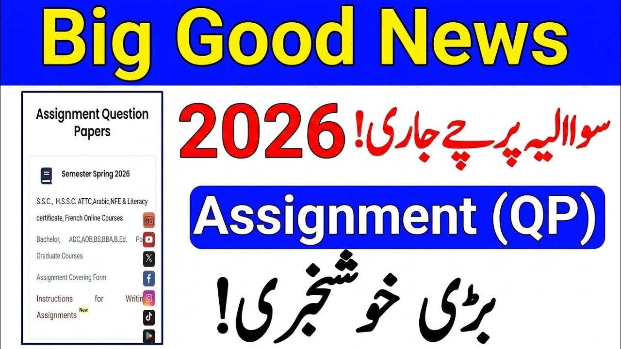 How to download Aiou Assignment Question spring 2026 | Aiou Assignment Question pages 2026