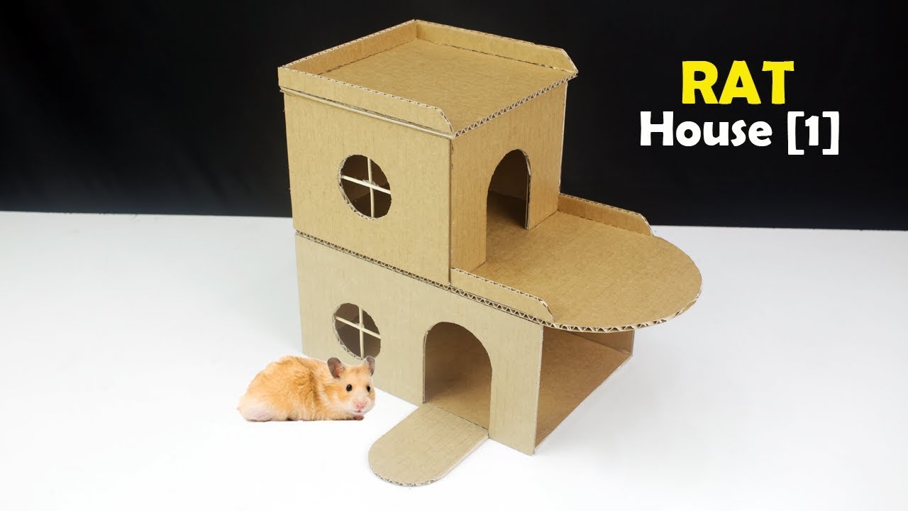 🐭 How to Make House for Rat Out of Cardboard [1]