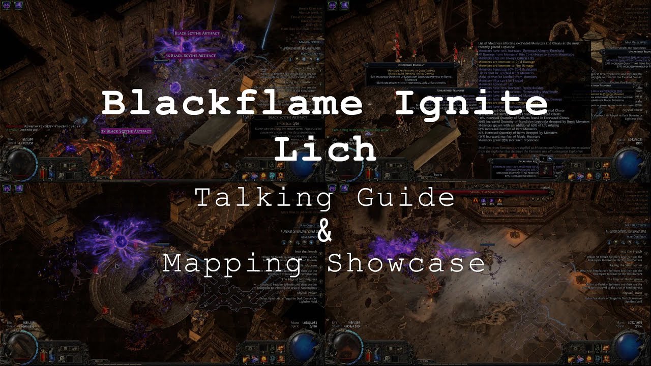 [PoE2 0.4] Blackflame Ignite Lich - Talking Gude & Mapping Showcase