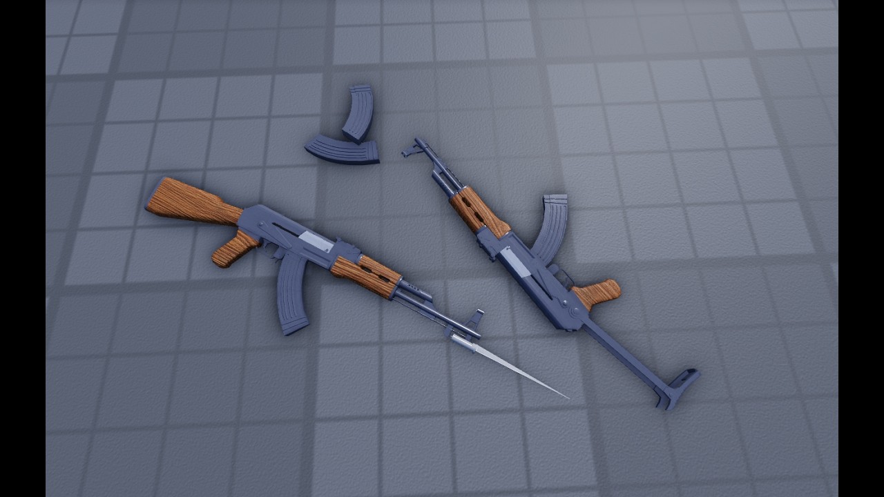 Modeling: Type 1956/56-1 Automatic Rifle [3DS MAX 2024 / Roblox Studio]