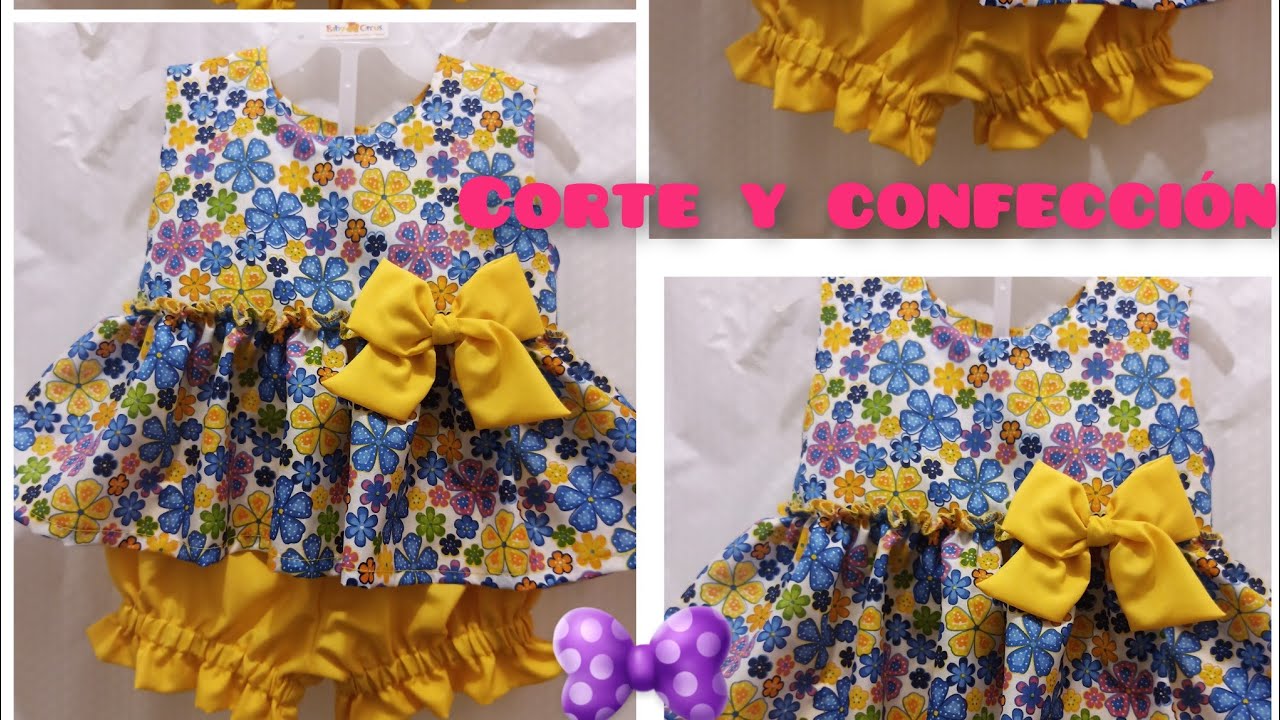 Conjunto de niña en varias tallas con corte y confección