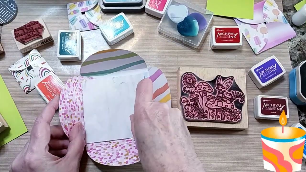 #making Circle #envelopes for are  🦄 & 🌈 #journals j