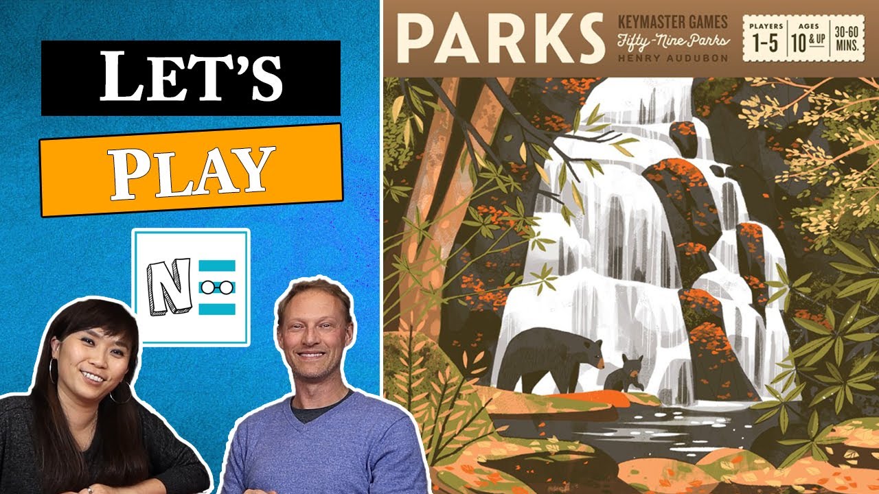 Let's Play PARKS! Teach and Full Playthrough - Board Game Video