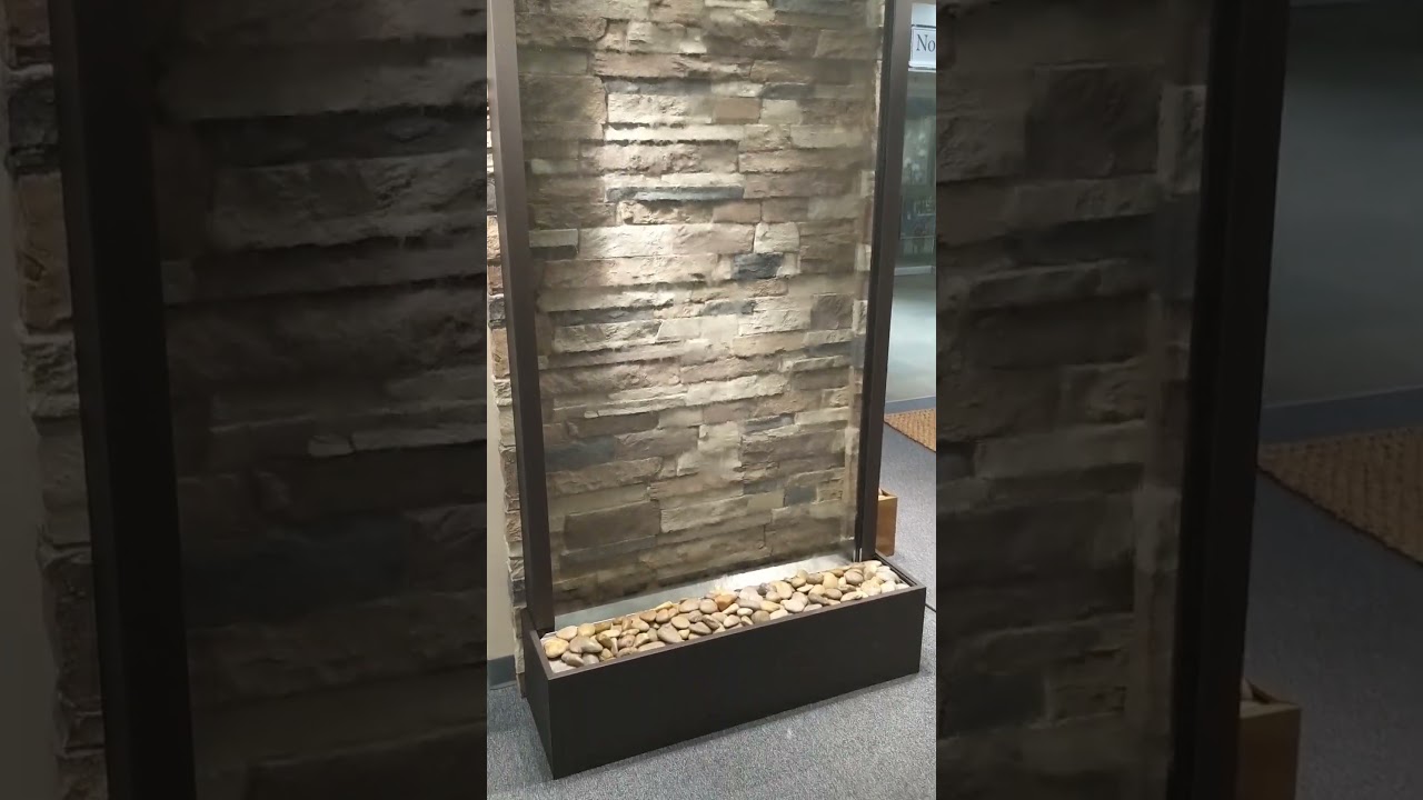 Custom Glass Water Wall | Indoor Wall Water Fountains