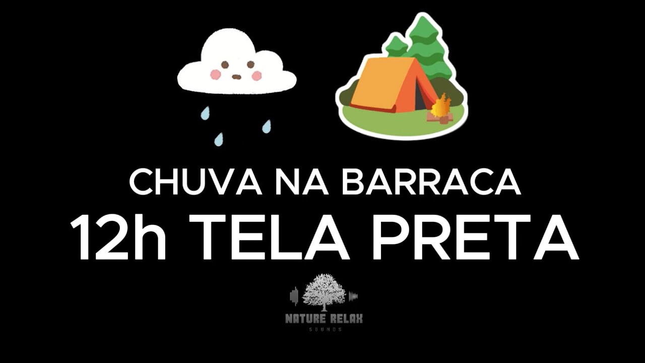 Cozy Rain on a Tent at Night 🌧️ 12 Hours Black Screen