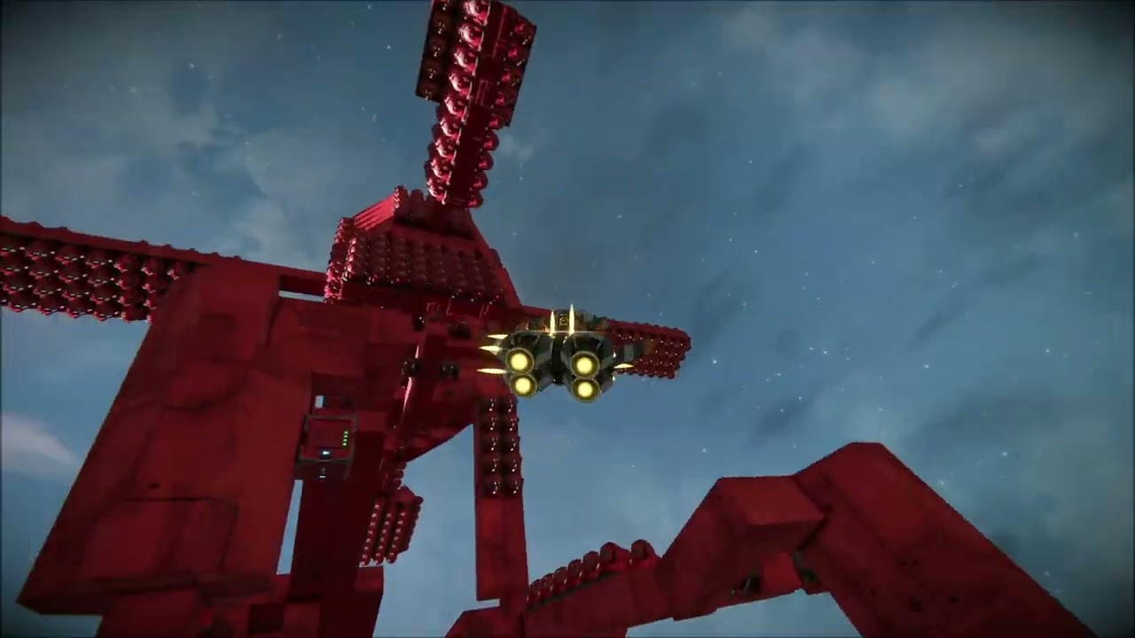 fastest mech in space engineers (243 m/s) with mods