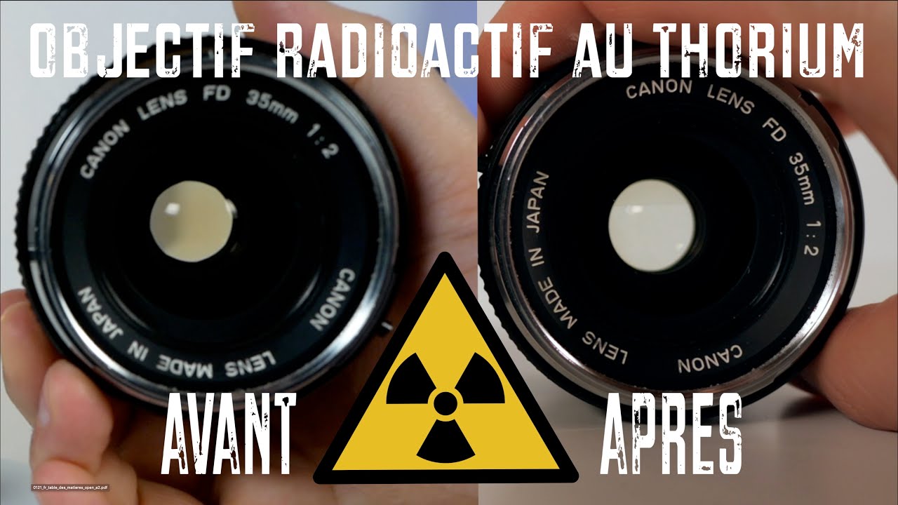 Comment enlever la teinte jaune sur un objectif argentique ! Radioactif ?