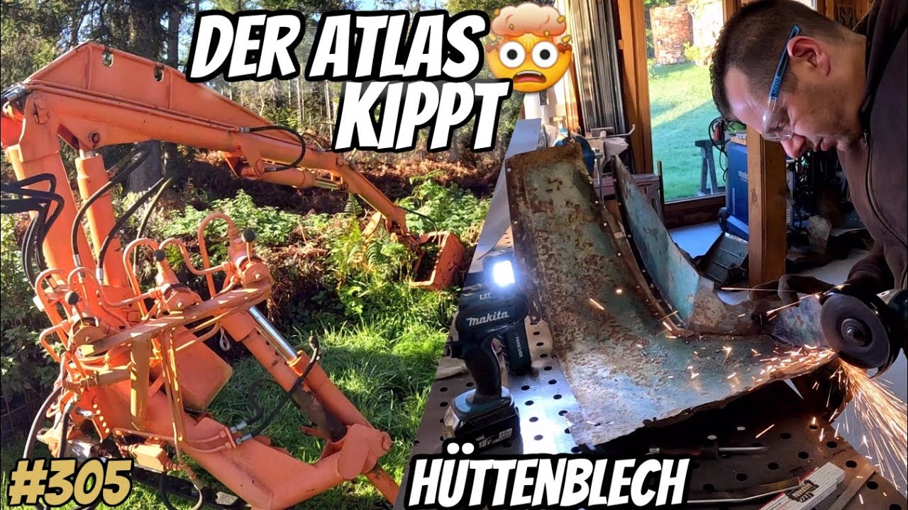 Der ATLAS Bagger neigt sich || UNIMOG Bleche und die Kantbank || #vlog 305 #steelstyler