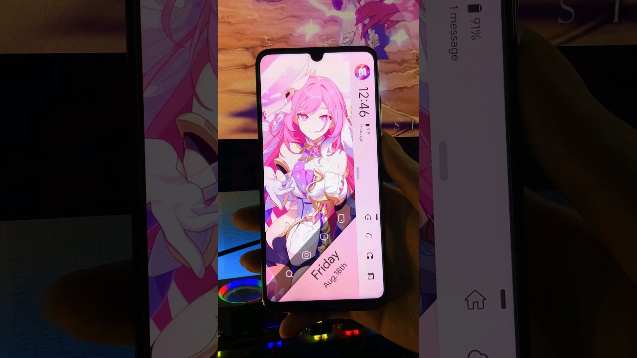 An Irresistible KLWP Theme That's Hard to Turn Down! #wallpaper #anime #elysia #honkaiimpact3rd