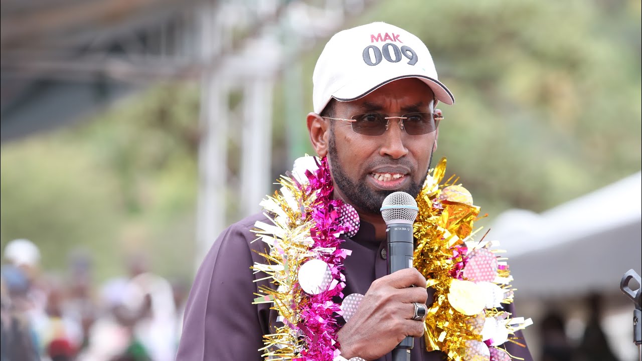 Mandera Governor Mohamed Adan Khalif at the Operationalization of DANDU Sub-County in Mandera West.